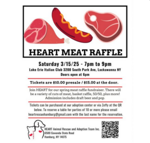 Heart Animal Rescue & Adoption Team Meat Raffle @ Lake Erie Italian CLub | Lackawanna | New York | United States