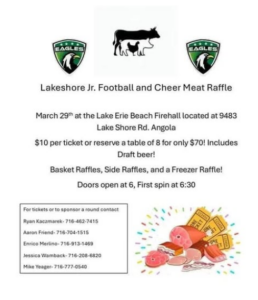 Lakeshore Jr Football & Cheer Meat Raffle @ Lake Erie Beach Fire Hall | Angola | New York | United States