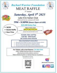 Rachel Warrior Foundation Meat Raffle @ Lake Erie Italian CLub | Lackawanna | New York | United States